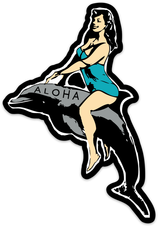Dolphin Rider Sticker