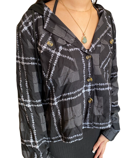 Women’s Hooded Cropped Jacket in Maile