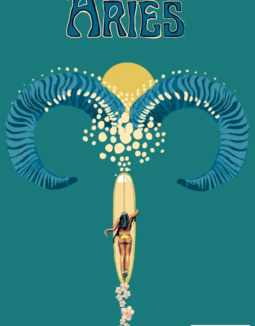 Aries Zodiac Card