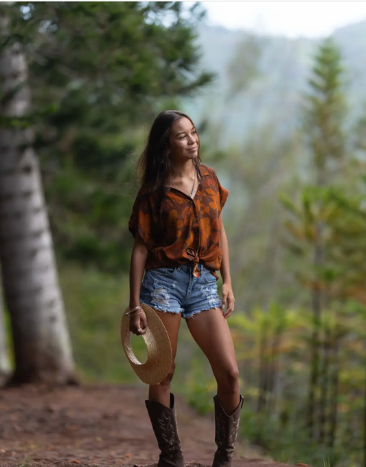 Women's Aloha Tee in Pua Power
