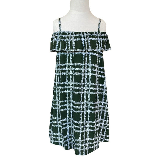 Keiki Aloha Dress in Green Pikake Palaka