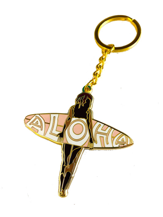 Aloha Surfer Keychain