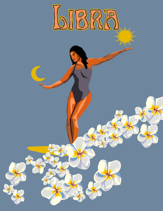 Libra Zodiac Card