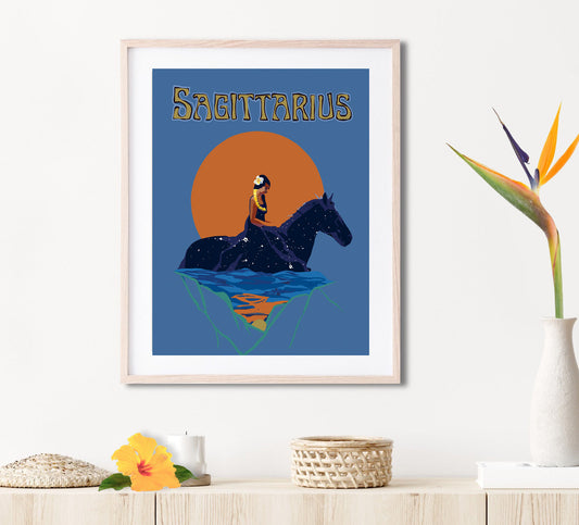 Sagittarius Matted Print